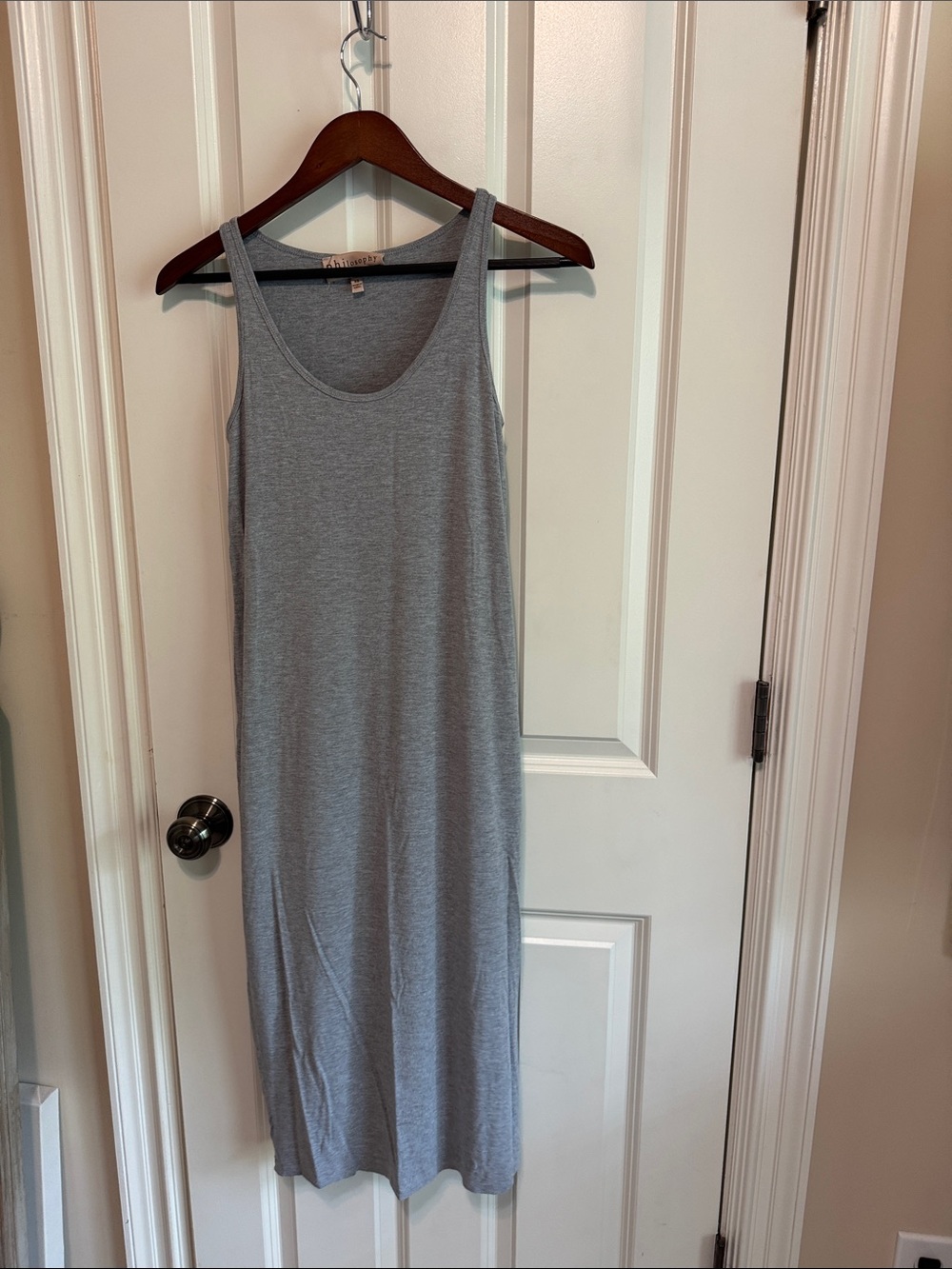 Everyday Scoop Neck Maxi Tank Dress - Gray